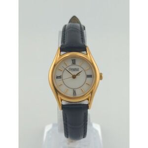 CARAVELLE by Bulova Wrist Watch Woman's 24mm Gold Tone - NEW BATTERY